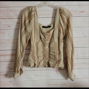 House of Harlow 1960 X Revolve Lourdes Mocha Top XS